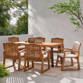 Acacia Wood 7 Piece Dining Set M600
