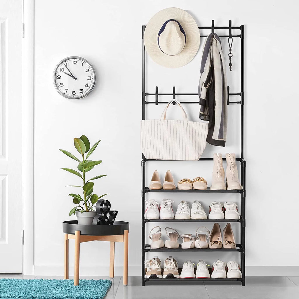 Entryway Bench with Coat Rack and Shoe Bench C959380