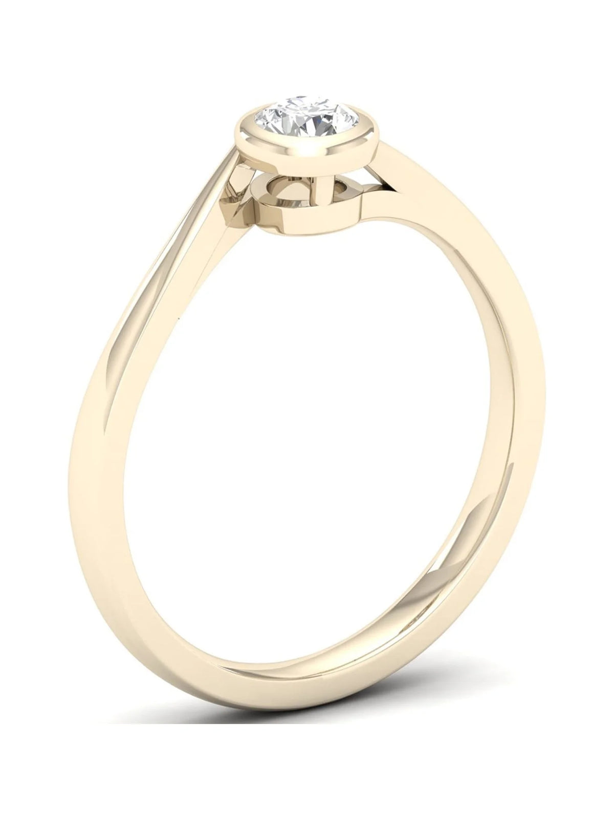 10k Yellow Gold Solitaire Promise Ring K5015
