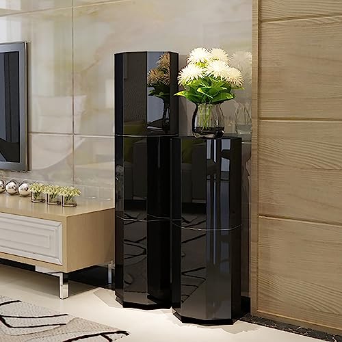Rotating Shoe Rack Tower 360° Rotating Shoe Cabinet Round Shoe Rack Organizer Tower Staircase Storage Vertical Shoe Rack Y1279