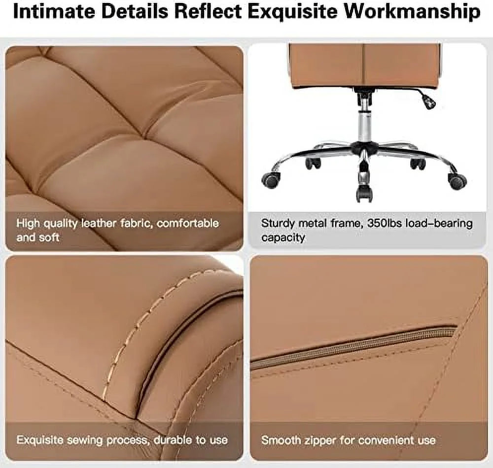 Black Adjustable Leather Executive Office Chair B372