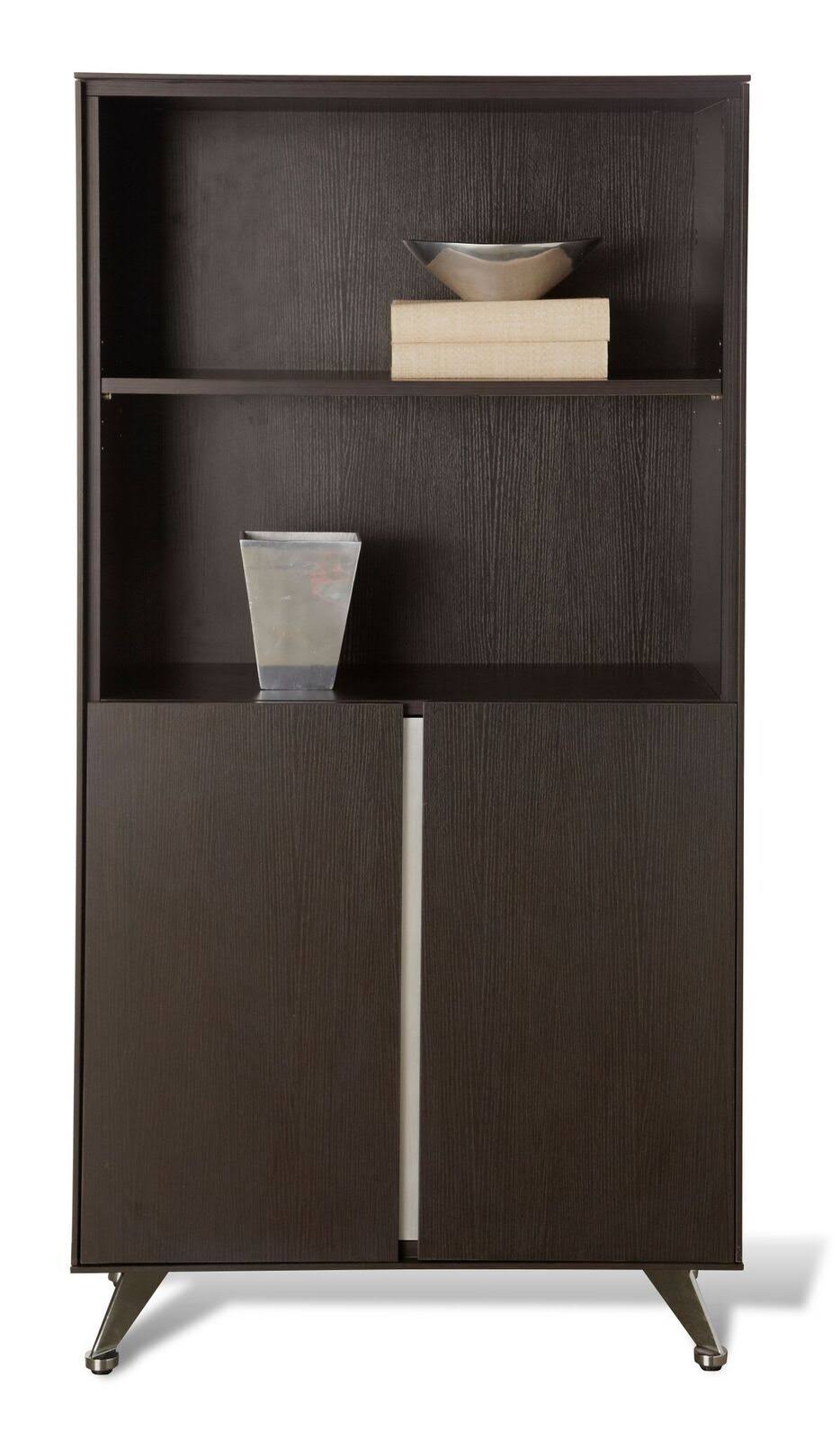 Walnut Bookcase with Doors O4523