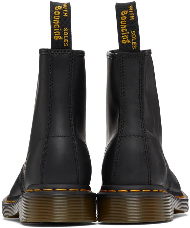 Black Greasy 1460 Boots D954