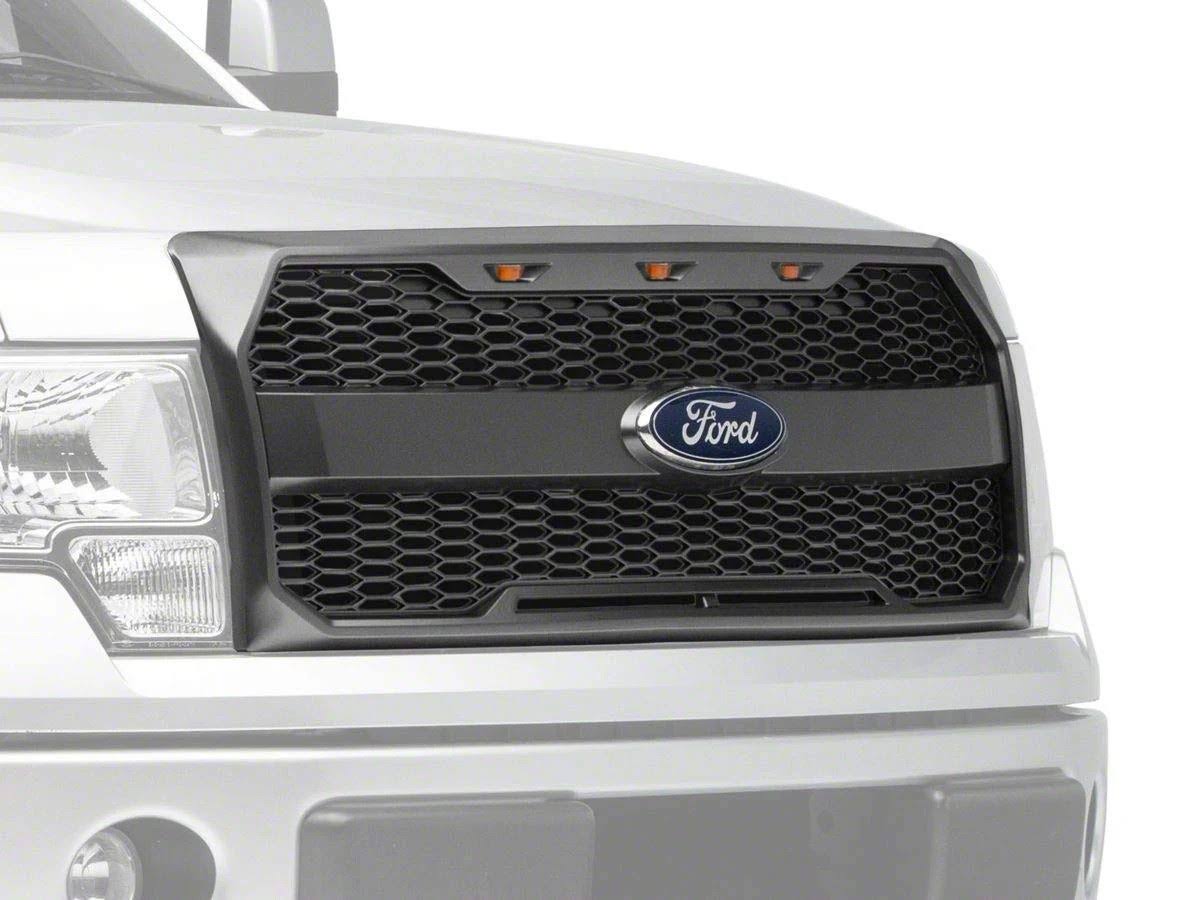 Charcoal Upper Replacement Grille with LED Lighting and Emblem Housing B630