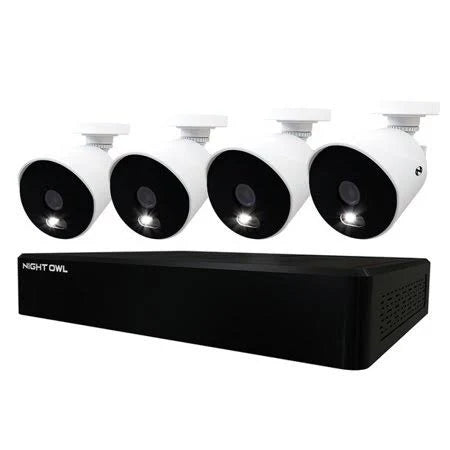 12 Channel 4K Wired DVR with 4 Wired Light Cameras and 1TB HDD W42095