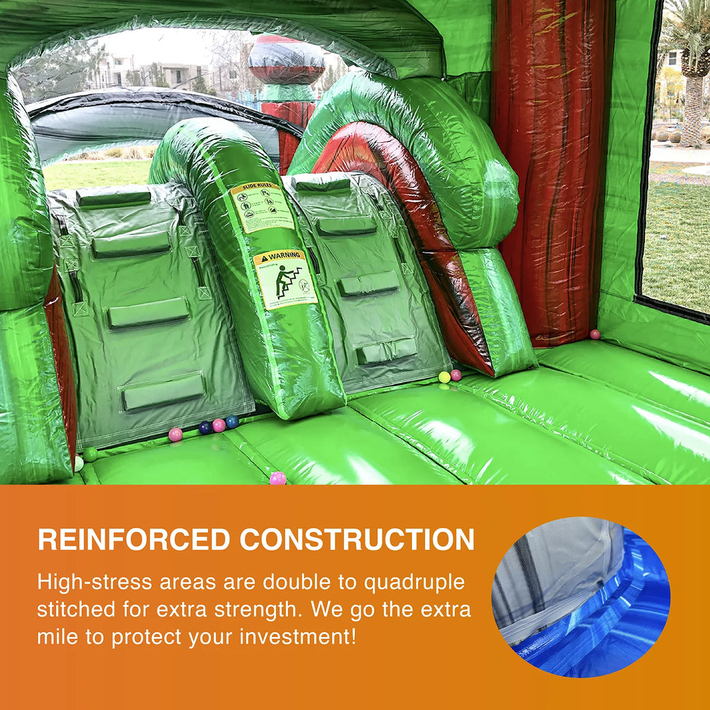 Commercial Grade Bounce House with Slide and Pool D855
