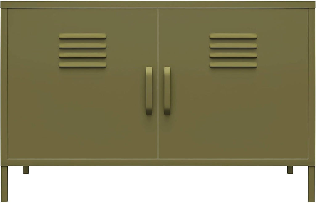 White 2 Door Metal Accent Cabinet N38639