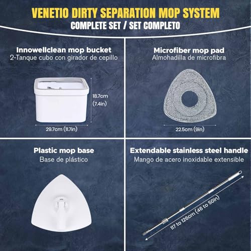 Spin Mop & Bucket Set with 5 Pads H71723