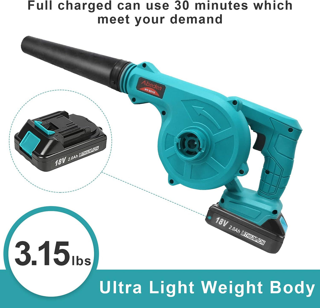 Cordless Leaf Blower 2-in-1 Handheld Sweeper Vacuum O9342