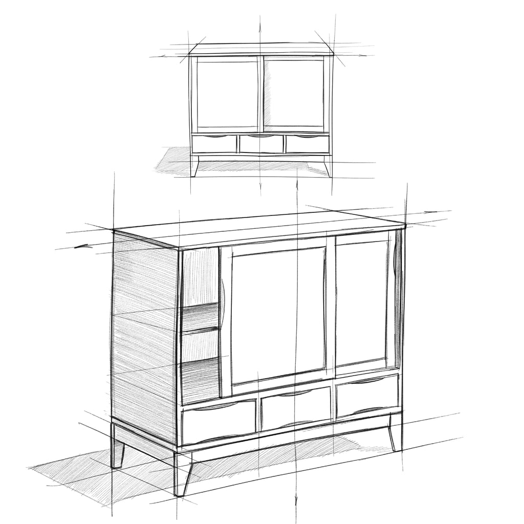 White Solid Hardwood Storage Cabinet W56460