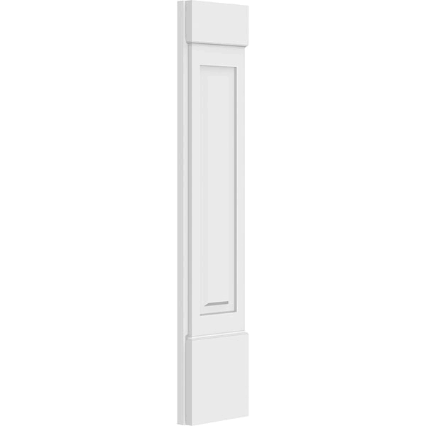 10x22W x 48x22H Raised Panel PVC Pilaster with Standard Capital and Base (Pair) K7544