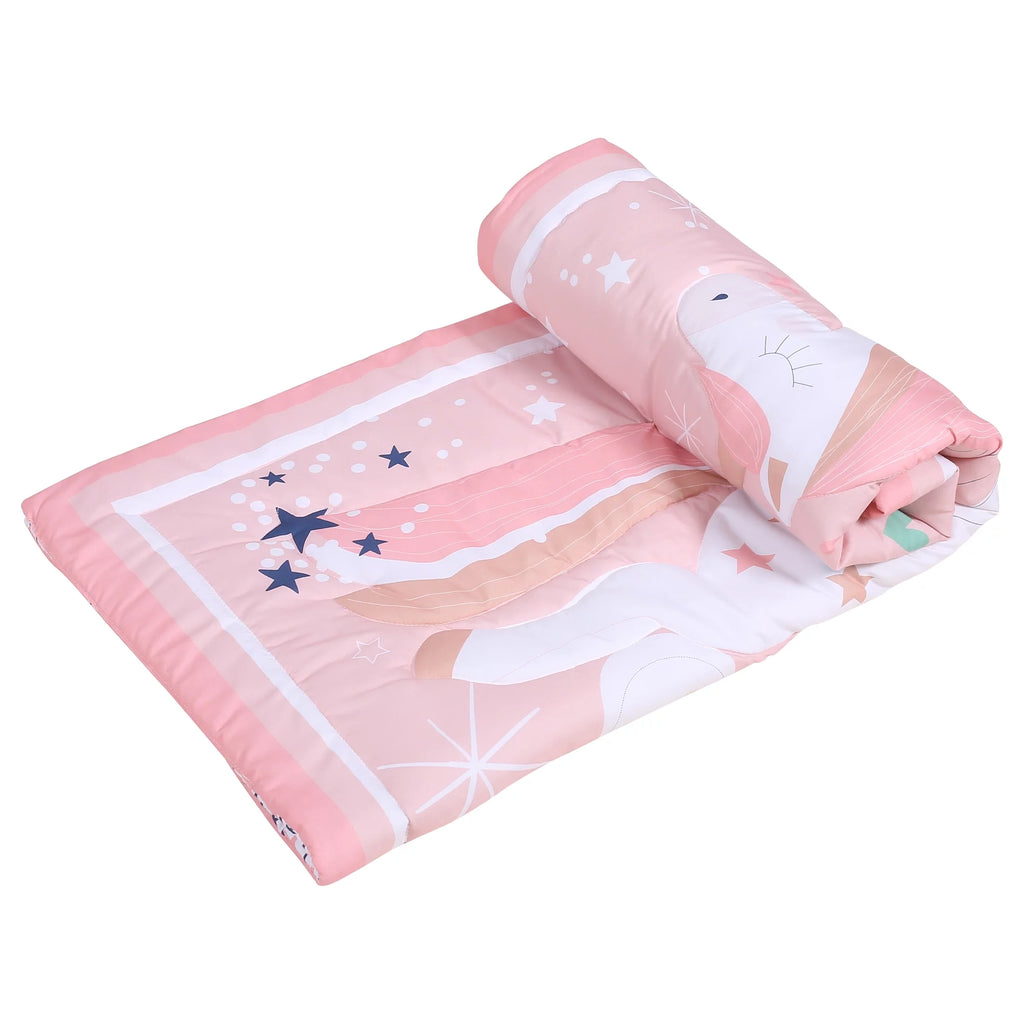 3-Piece Pink Unicorn Crib Bedding Set N512