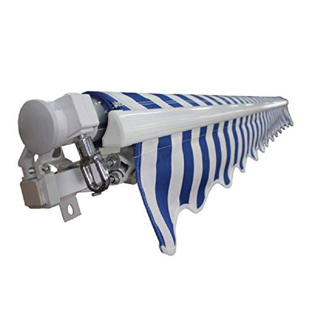 Blue/White Patio Awning Canopy RV Tent J45590