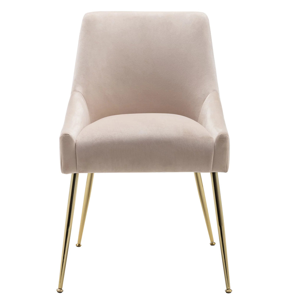 Tan Velvet Upholstered Accent Chair N67603