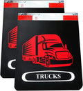 Black Mud Flaps and Aluminum Strip with Reflective, 24inch x 30inch Heavy Duty Rubber Pair D7588