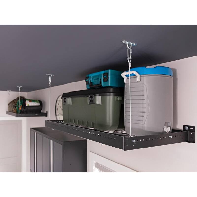 48 in. x 96 in. Steel Garage Wall Shelving in White M59218