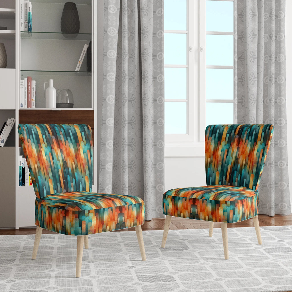 Upholstered Striped Accent Chair K861