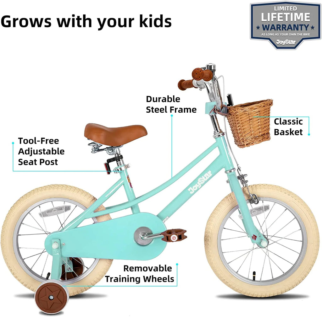 Kids Bike with Training Wheels & Basket S23139