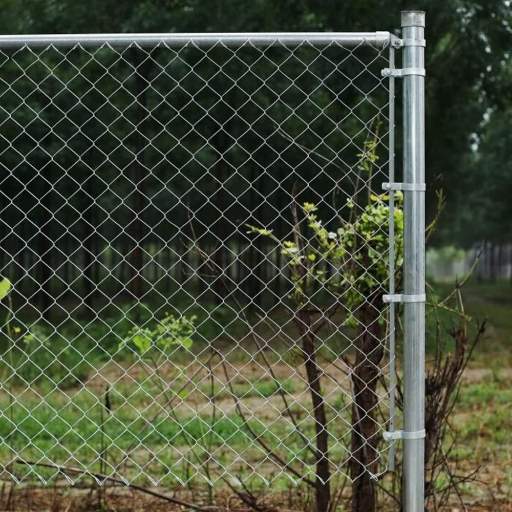 Galvanized Steel 4 X 50 Feet Chain Link Fence Fabric, 12.5-AW Gauge, Silver D559