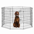 8 Panel 42-Inch Black Dog Playpen O2641