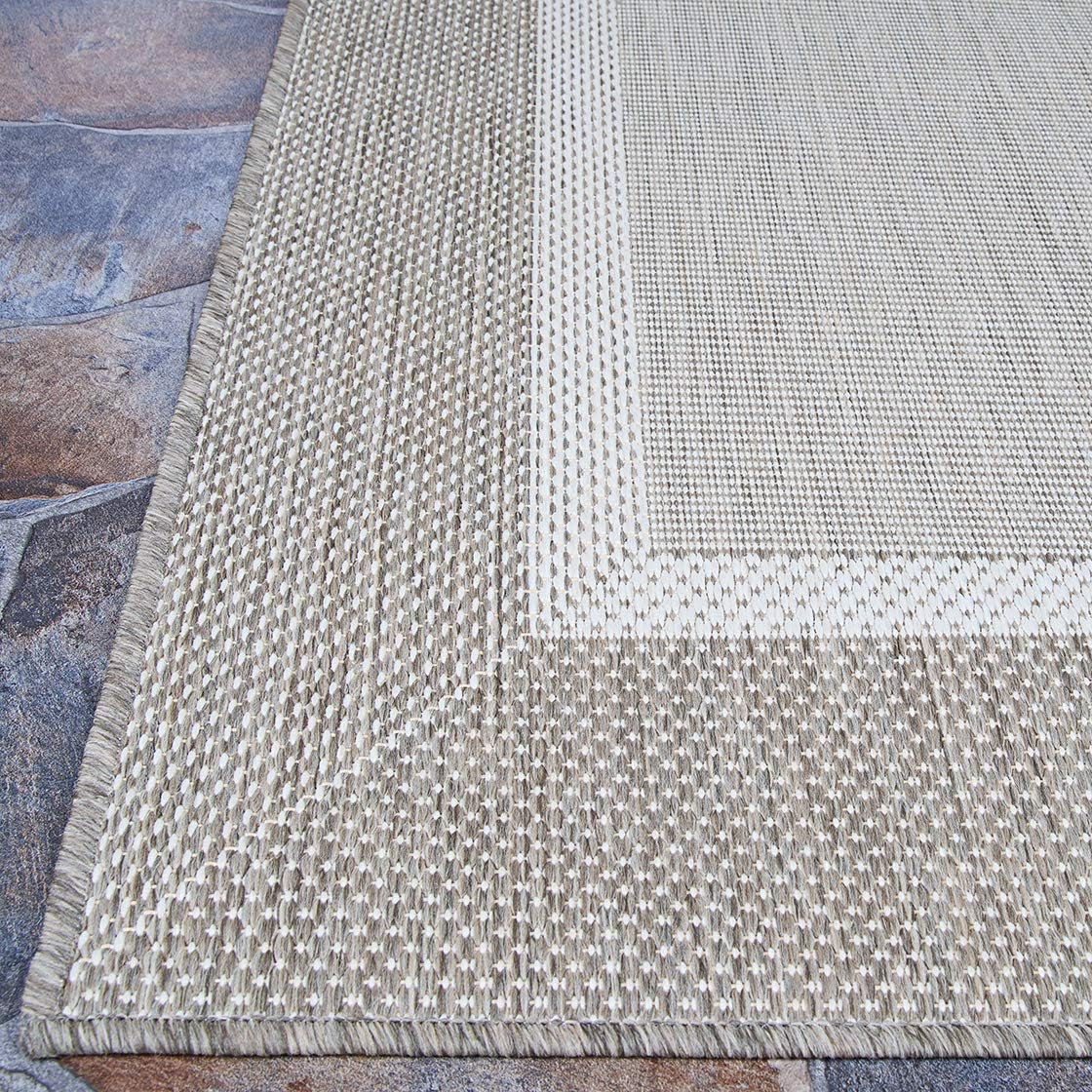 5'10" x 9'2" Champagne-Taupe Indoor/Outdoor Area Rug L638