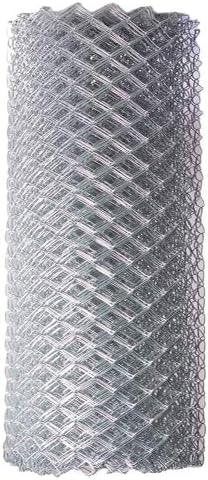 Galvanized Steel 4 X 50 Feet Chain Link Fence Fabric, 12.5-AW Gauge, Silver D559