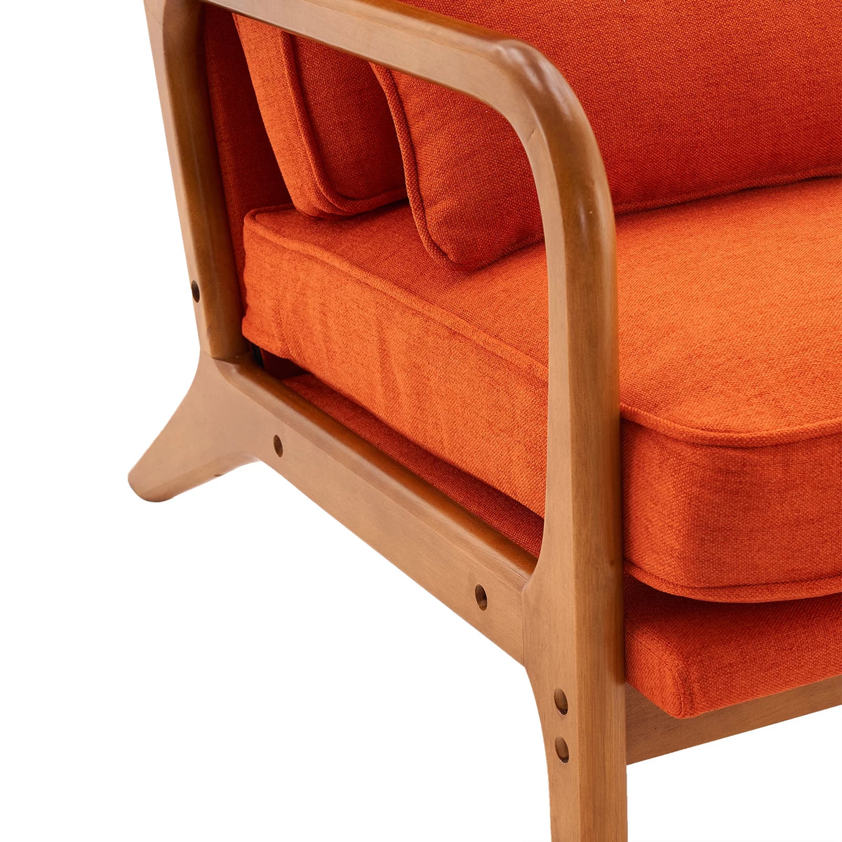 Oak Upholstered Armrest Lounge Chair R2288