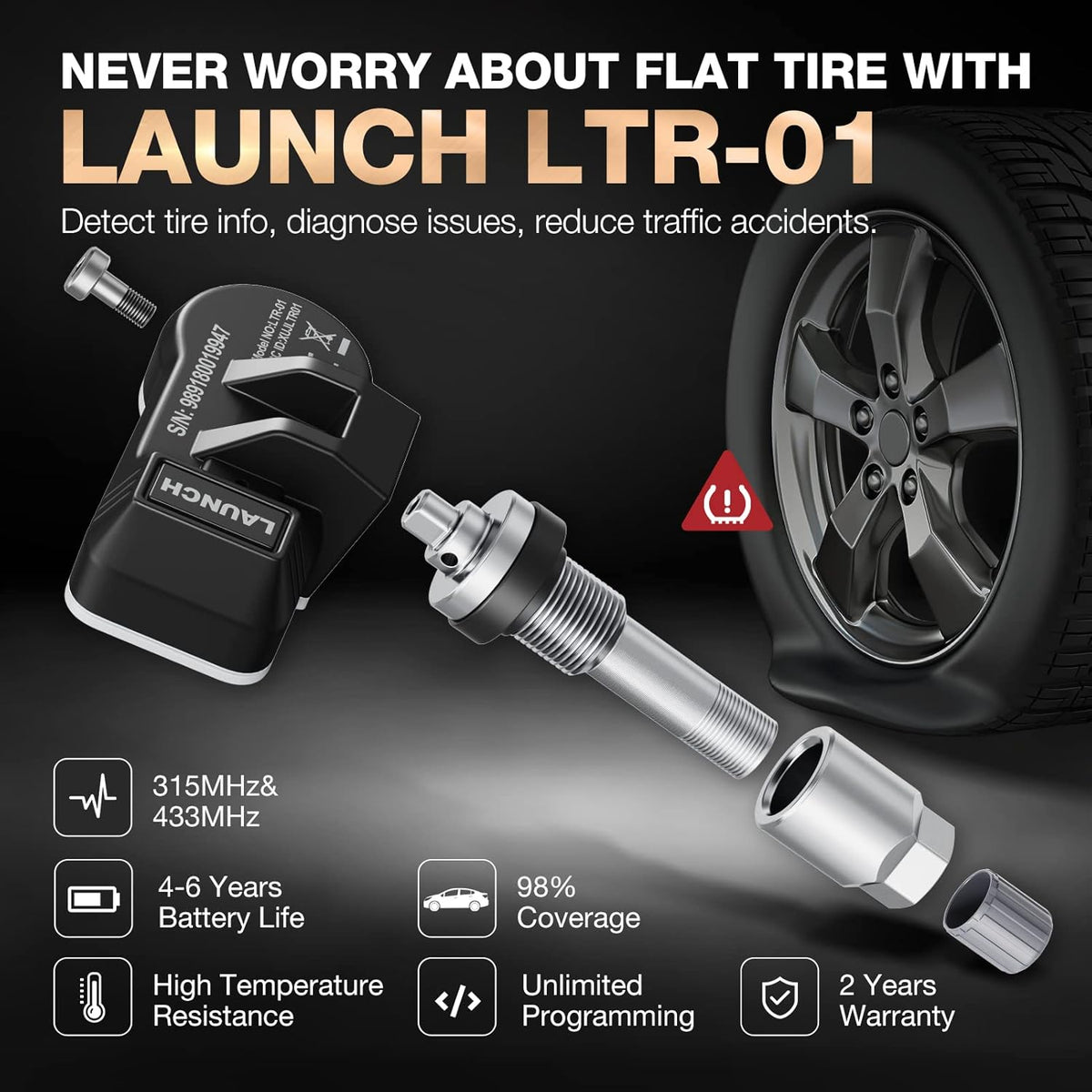 4PCS Programmable TPMS Sensors Q6986