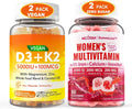 Vegan Vitamin D3 5000IU Gummies + Methylated Multivitamin for Women Gummies L227966