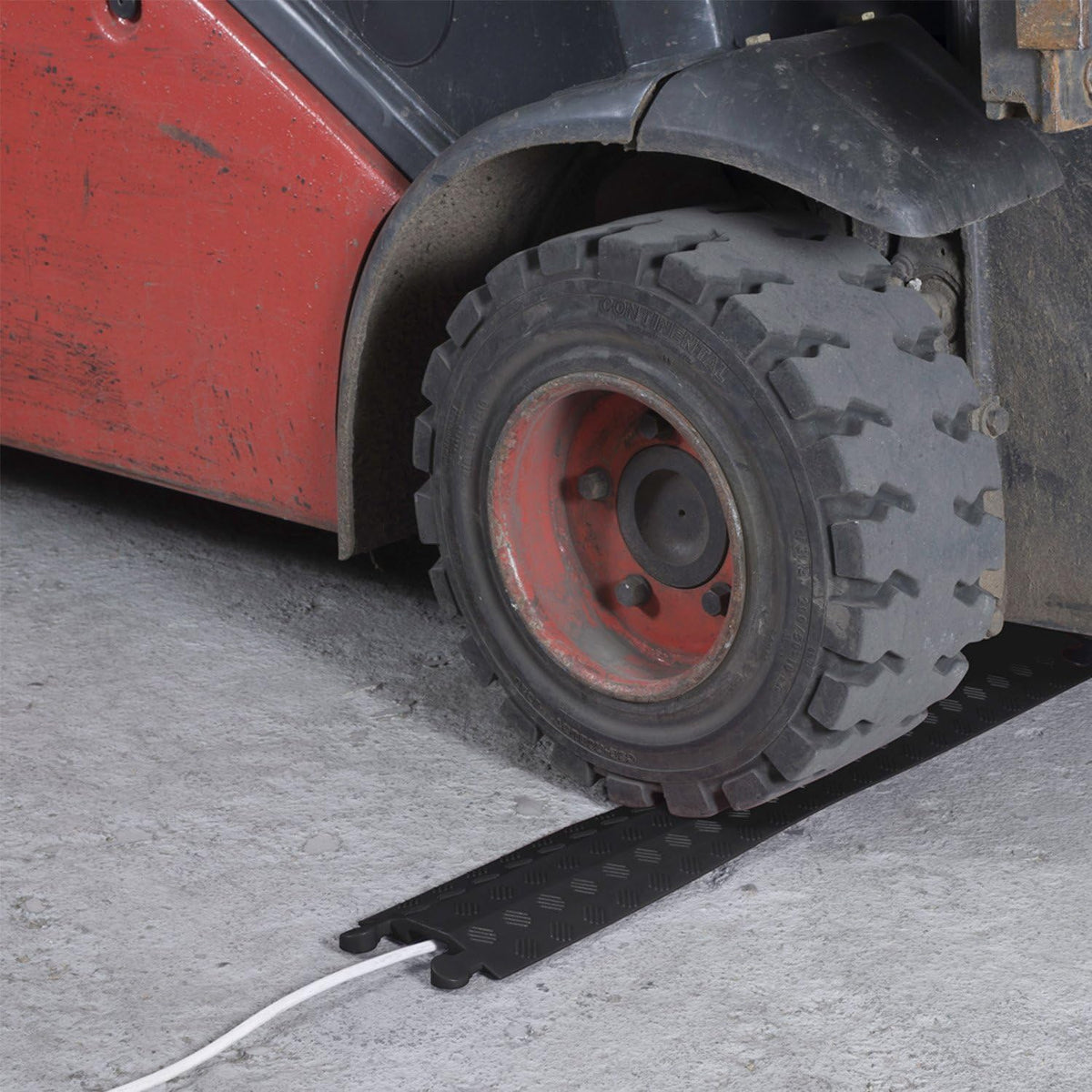 Heavy Duty Single Channel Cable Protector, 30in Length, Black C12149