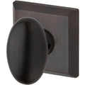 Ellipse Passage Knobset with Traditional Square Rose U450886