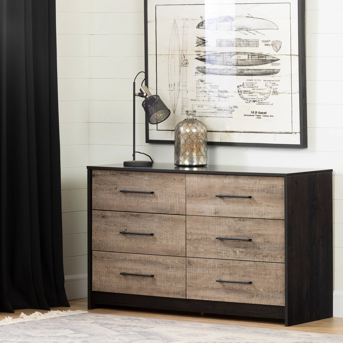 6 Drawer Double Dresser N844013
