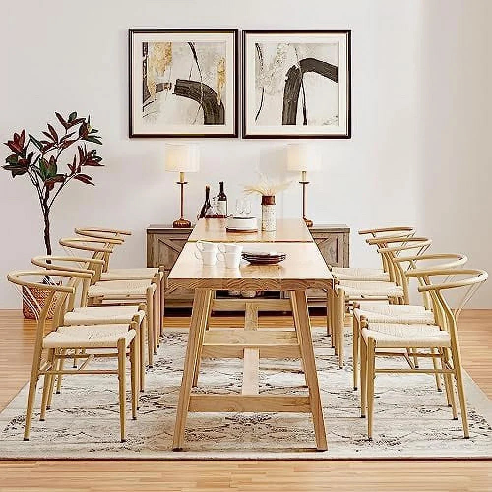 Black Rattan Metal Dining Chair with Hemp Seat I32836