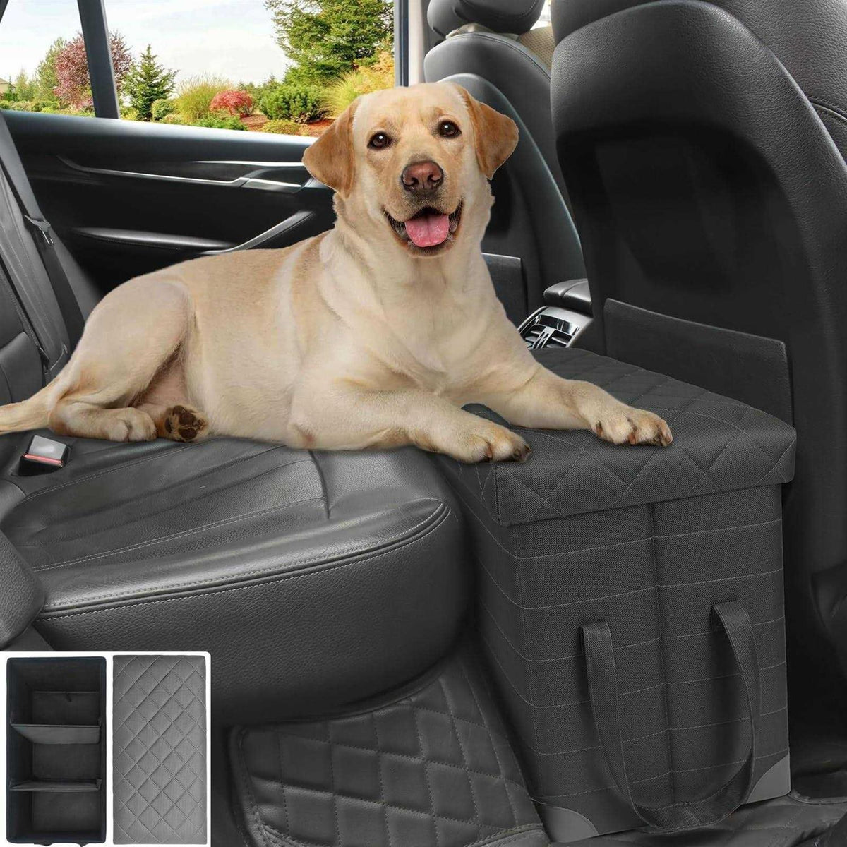 Car Back Seat Extender with Storage W8009