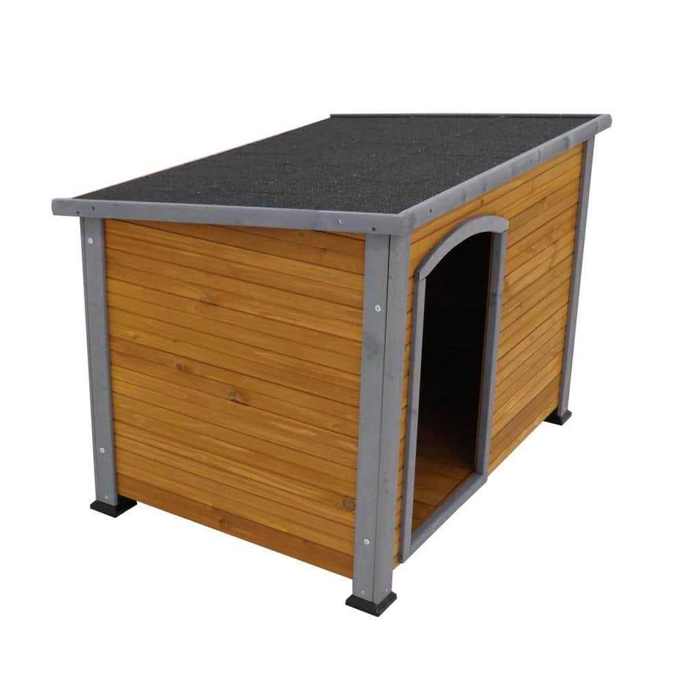 Large Brown Wooden Dog House U31519