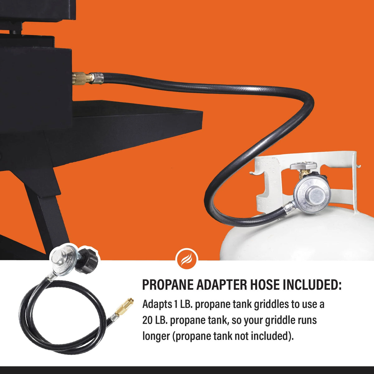 22 Propane Griddle with Stand and Adapter Hose Y54681