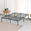 13.8 Metal Platform Bed Frame, Heavy-Duty Steel Slats, Black, Twin B26391