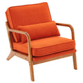 Oak Upholstered Armrest Lounge Chair R2288