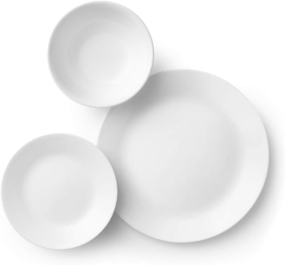 18-Piece Dinnerware Set, Winter Frost White, Service for 6 D74910