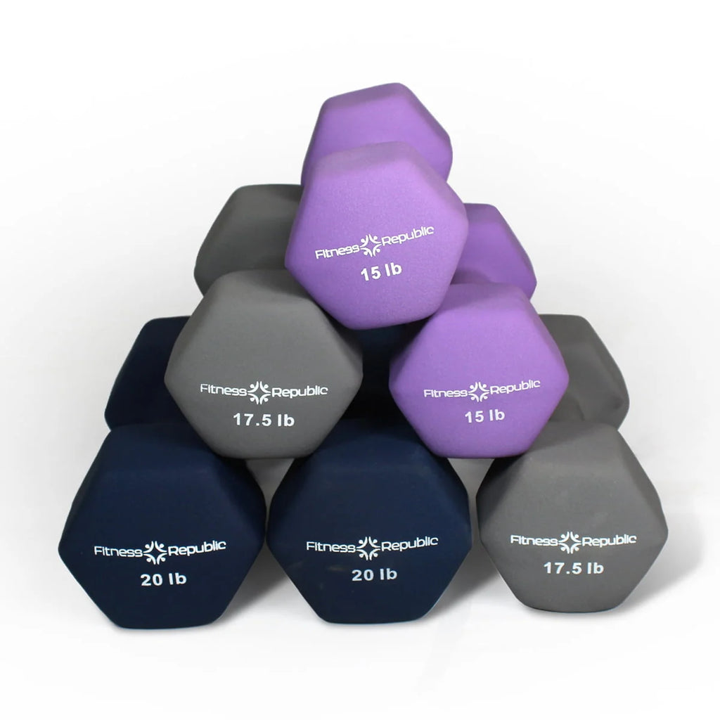 Neoprene Dumbbell Pairs 15lb 17.5lb 20lbs K797039