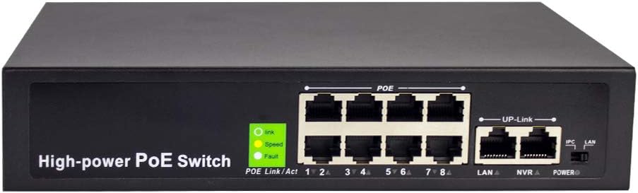 8 Port PoE Switch 10/100Mbps 125W Unmanaged O19045
