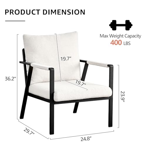 Black Teddy Velvet Accent Chair with Metal Leg E29894