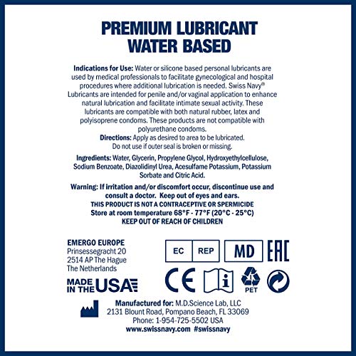 6 Ounce Water Based Unscented Paraben Free Lubricant J6412