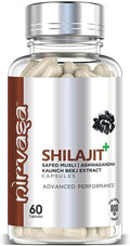 Shilajit with Safed Musli Ashwagandha 60 Veg Capsules O9335