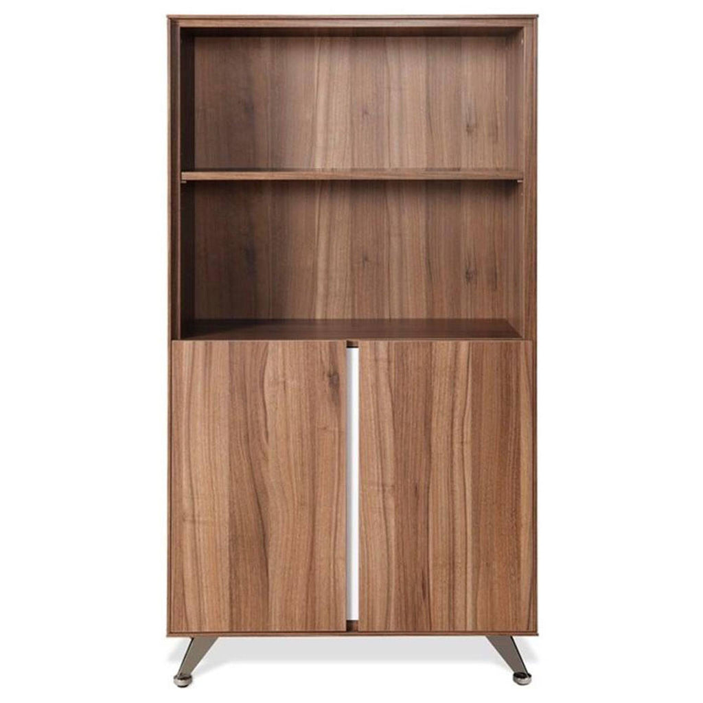 Walnut Bookcase with Doors O4523