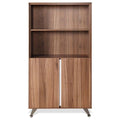 Walnut Bookcase with Doors O4523