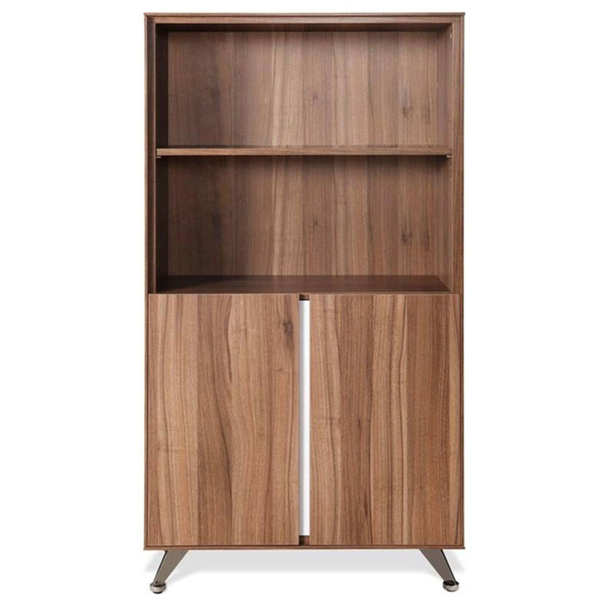 Walnut Bookcase with Doors O4523