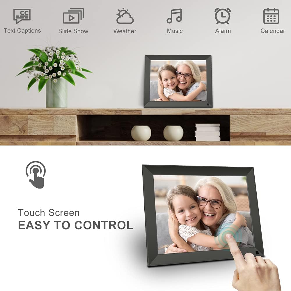 Digital Picture Frame IPS Display Wall-Mountable with Remote Control P85534