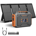 300W Portable Solar Generator with 60W Solar Panel Orange S60776