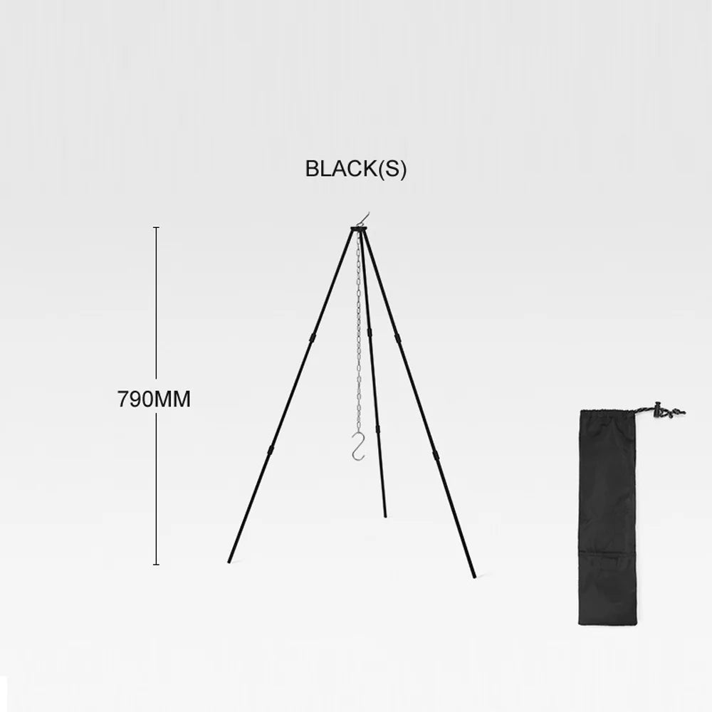 Portable Aluminum Alloy Campfire Tripod Folding Bracket Q5574